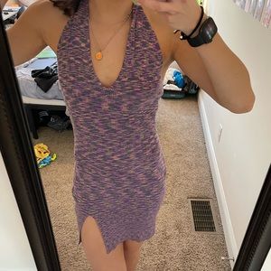 Bailey Rose Haulter Dress. Tie in the back neck area